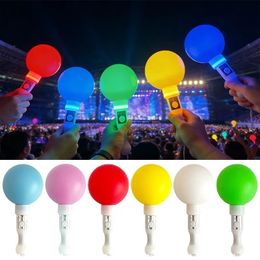 Round Glowing Lightstick KTV Luminous Sand Hammer LED Flashing Light Sticks Music Concert Bar Party Cheering Atmosphere Props 260525