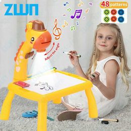 Children Led Projector Drawing Table Toy Kid Art Painting Board Desk Art Craft Educational Learning Paint Tool for Girl Boy Gift Y240801