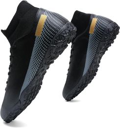 Men's Soccer Shoes Cleats Professional High-Top Breathable Athletic Football Boots for Outdoor Indoor TF/AG 3US-11US