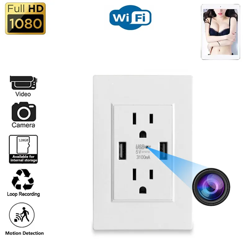 WiFi Wall Socket Cam with USB(starting from $23.84)